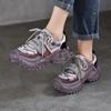 Натуральная кожа модные кроссовки досуг спорт шнуровка вулканизированные женские туфли на платформе