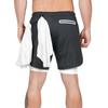 Мужские шорты для бега, спортивные шорты, мужские свободные двухслойные брюки для фитнеса с несколькими карманами и поясом для отдыха на открытом воздухе