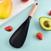 Silicone Spatula Non-Stick Cooking Spoon 3-in-1 Multi-Function Spatula with Ergonomic Wooden Handle High Temperature