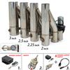 304 Stainless Steel Y Pipe Electric Exhaust Cutout ON/OFF Dual Valve With Controller Cut Out Down Pipe Kit