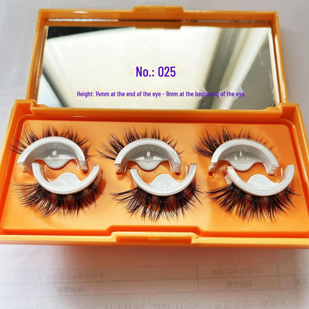 Самоклеящиеся полоски для ресниц Qiao Zitong: Три пары прочных, удобных и долговечных накладных ресниц.