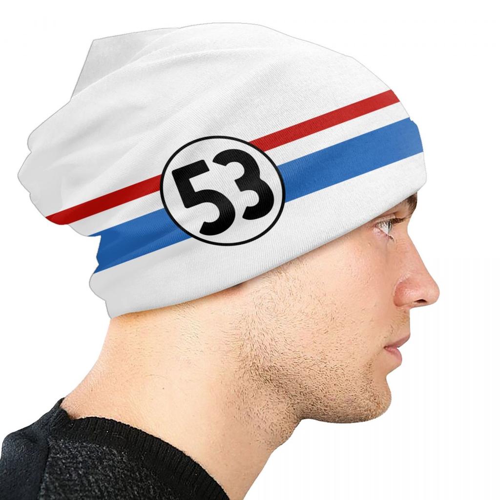 Классический гоночный автомобиль Herbie 53 Skullies шапки кепки крутые зимние теплые унисекс женские вязаные шапки для взрослых унисекс шапки с капюшоном