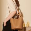 Genuine Leather Bucket Small Shoulder Crossbody Bags For Women  Trend Designer Tote Purses Ladies Handbags