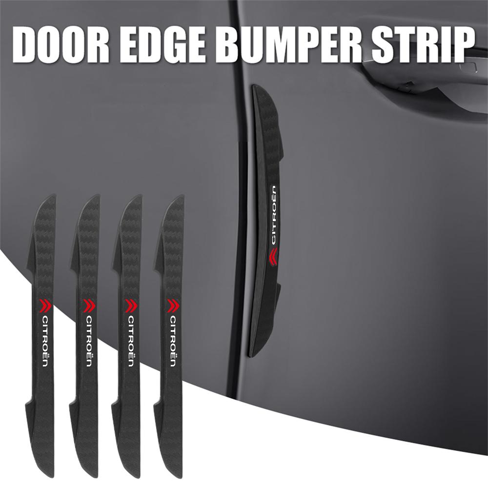 YKGBU1 4Pcs Bumper Anti-collision Strip Car Door Anti-Scratch Stickers For Citroen C1 C2 Grand C4 Picasso C4L VTS C-ELYSEE DS C3 C5 C6