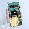 Cute Case For Sony Xperia 10 VII Fundas Capa Printing Shell Protective Cover Soft Silicone Cartoon Black Casing Coque
