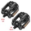 1 Pair Cycling Reflective 14mm/12mm MTB Bicycle Pedals Platform Pedal Mountain Bike Pedal Flats