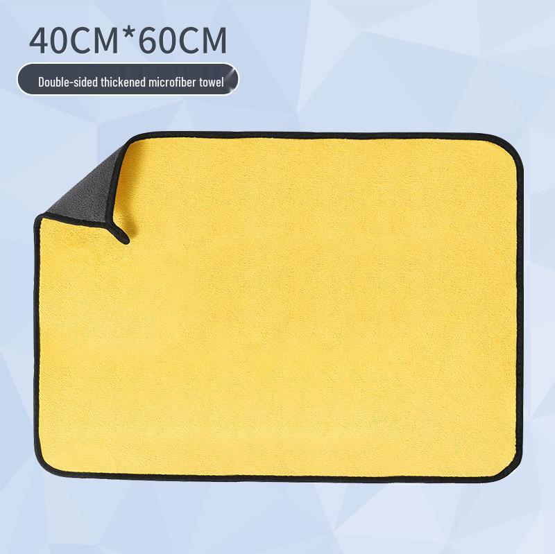 High-Density Coral Water-Absorbent Car Wash Towel – Soft, Thick, Double-Sided, Large Size.