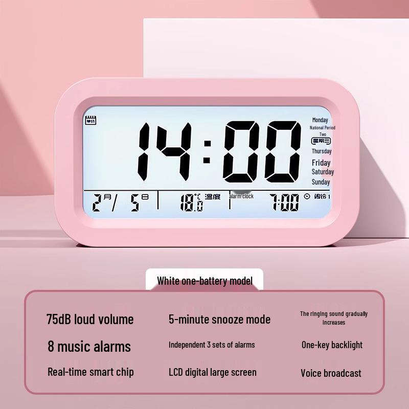 Smart Multifunctional Alarm Clock for Students and Kids – Powerful Wake-up