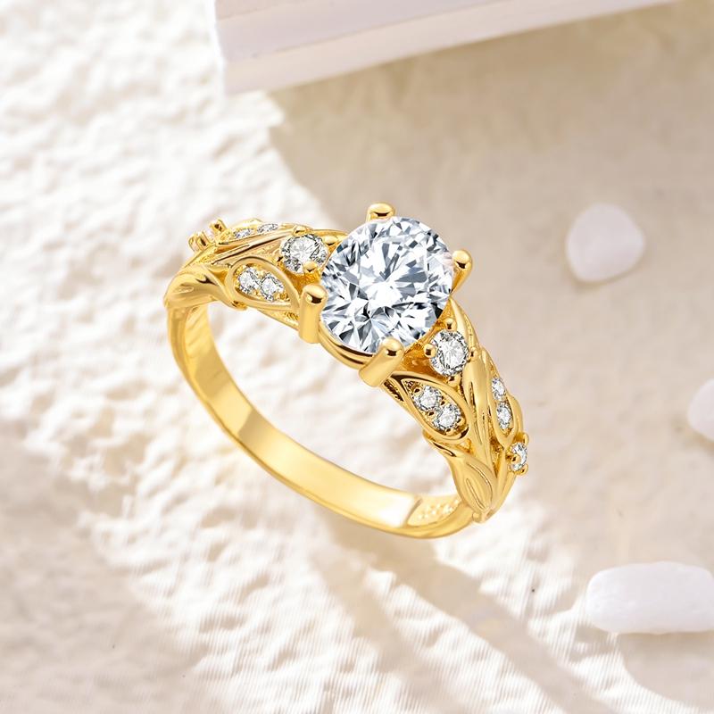 Copper Craft Оригинальный Золотой Блеск Циркон Метеор Луна Женский Подарок на Годовщину Обручальные Кольца Для Женщин Мужские Украшения