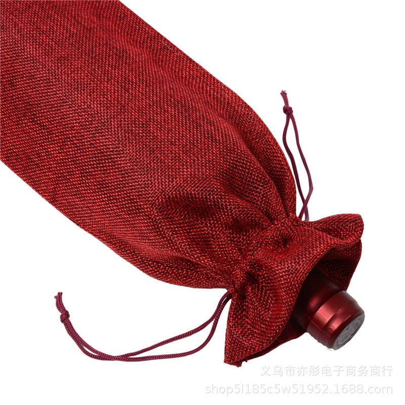 Новые винные пакеты, чехлы для бутылок красного вина, подарочный мешочек для шампанского, мешковина, упаковочный мешок, свадебное украшение для вечеринки, винные пакеты