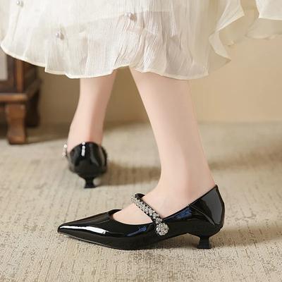 2024 Новые модные женские туфли на высоком каблуке с острым носком на шпильках, сексуальные универсальные женские туфли для вечеринок, мюли, женская обувь Zapatos