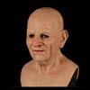 Halloween Old Man Mask Realistic Human Wrinkle Face Mask Novelty Costume, Performance Prop Party Latex Full Head Mask