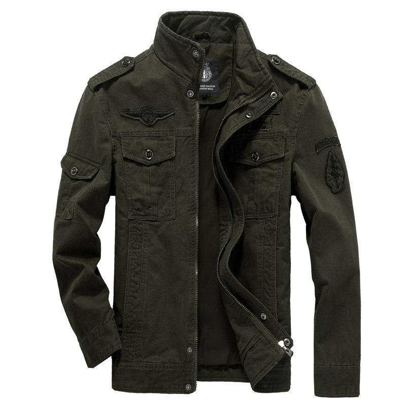 Spring and Autumn Men's Cotton Plus Size Men's Coat Casual Work Jacket