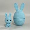 3D-печатное пасхальное яйцо-кролик, наполненное пасхальное яйцо с кроликом внутри, наполнители для пасхальной корзины для дома, офиса, декора стола