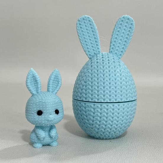 3D-печатное пасхальное яйцо-кролик, наполненное пасхальное яйцо с кроликом внутри, наполнители для пасхальной корзины для дома, офиса, декора стола