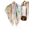 1116 new silk georgette 111 square scarf women's versatile printed silk scarf light luxury retro high-end shawl scarf