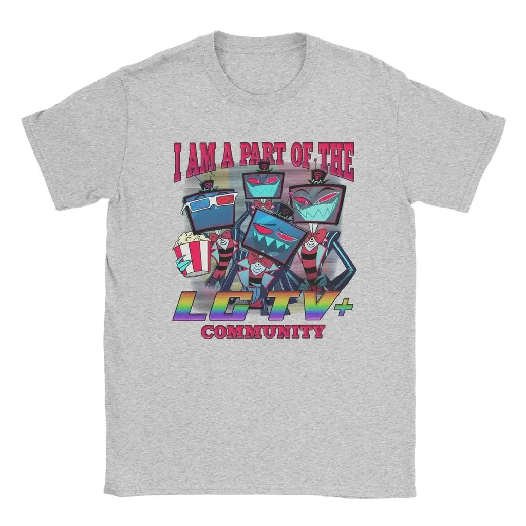 Женская футболка Vox Hazbins Hotel Ретро Футболка с коротким рукавом и круглым вырезом Футболка большого размера Свободная Повседневная