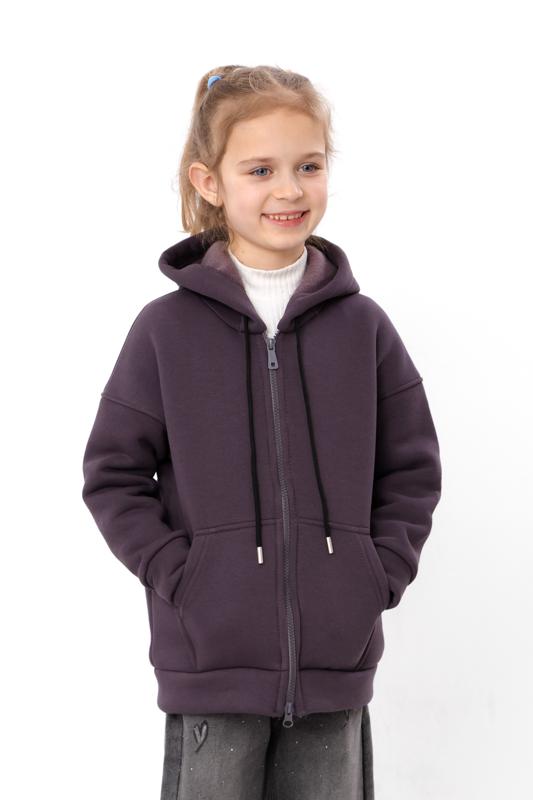 Girls' warm zip hoodie – Plain everyday wear, Winter 6395-025-5 HC
