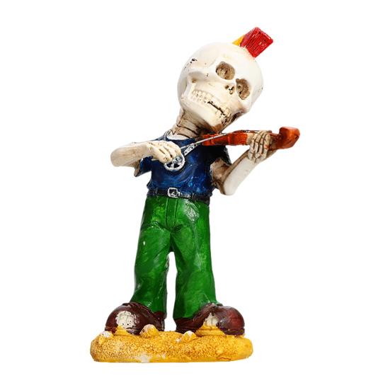 Фигурка Скелета Скелет Группа Саксофонист Декорация Скелет Гитарист Певец Статуэтка