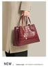 Retro red commuter portable tote bag wide portable design generous and durable engagement ceremony feeling