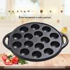 ZISIZ 15-Hole Cast Iron Takoyaki Pan with Tools
