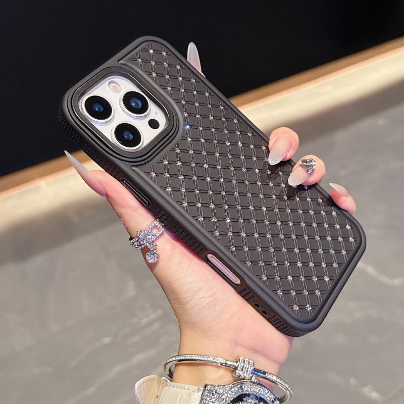 Luxury Solid Color Matte Texture Glitter Shockproof Phone Case For iPhone 16 Pro Max E 14 11 12 13 15 Pro Max Bumper Back Cover
