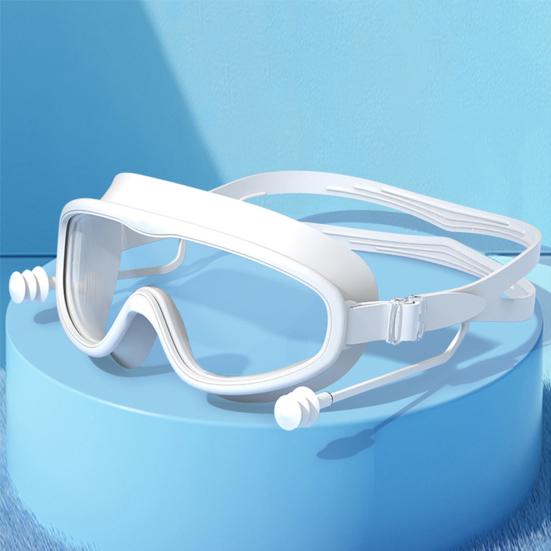 Очки для плавания для взрослых, противотуманные, с большой оправой, очки для плавания с высоким разрешением и широким обзором
