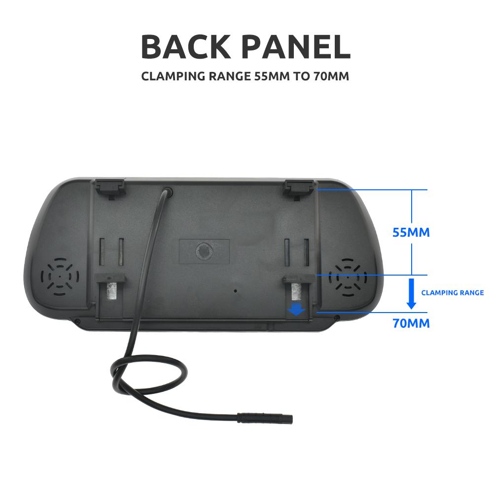 7 Inch Car Rear View Mirror Monitor with Camera Rearview Mirror for Parking Backup TFT LCD HD Screen Universal