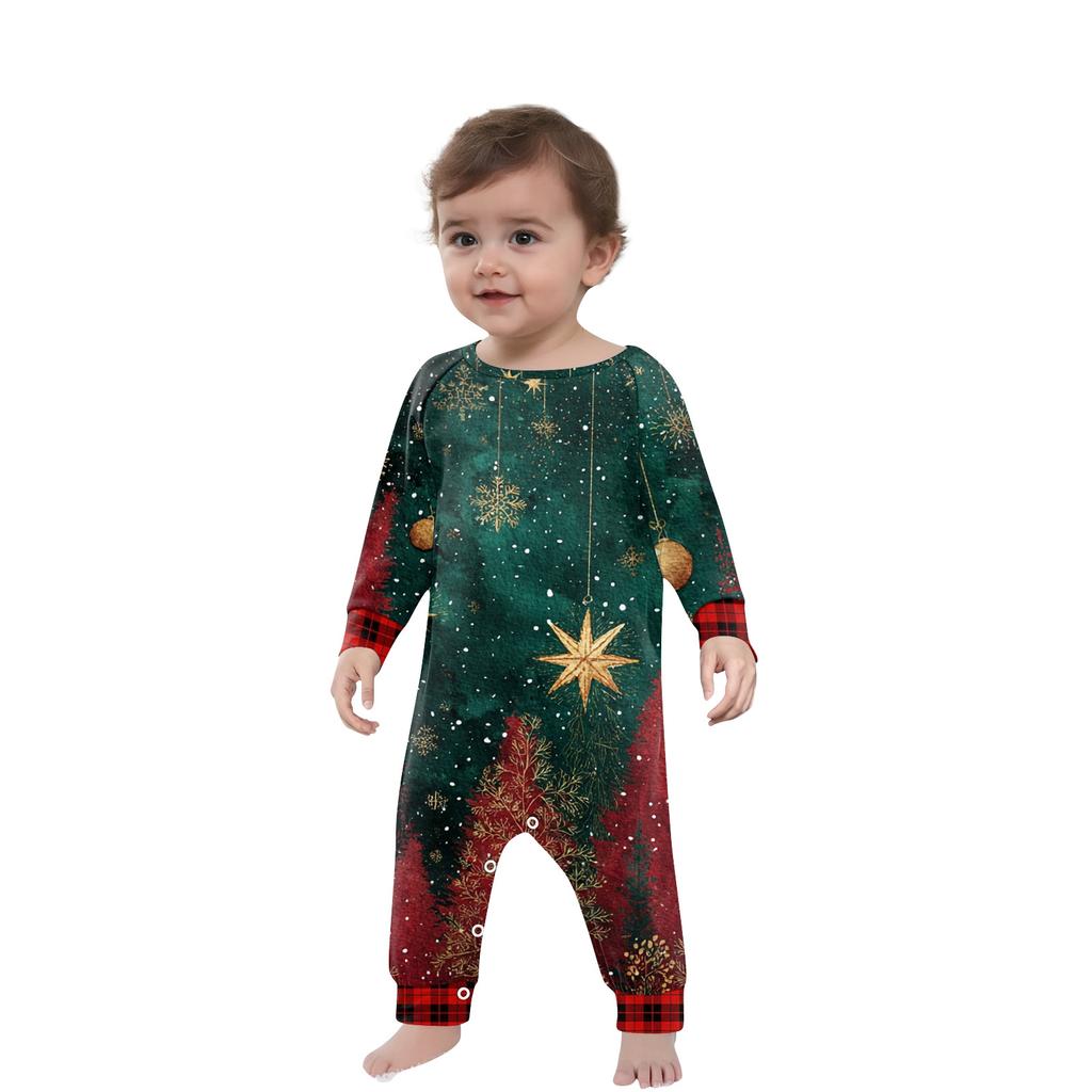 Комплект из топа и брюк с рождественскими принтами для всей семьи Одинаковые комплекты для всей семьи