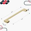KOTARBAU® Kitchen Furniture Handle Classic Modern Oblong Long Matte Gold 190 MM Spacing 160 MM Set of 6