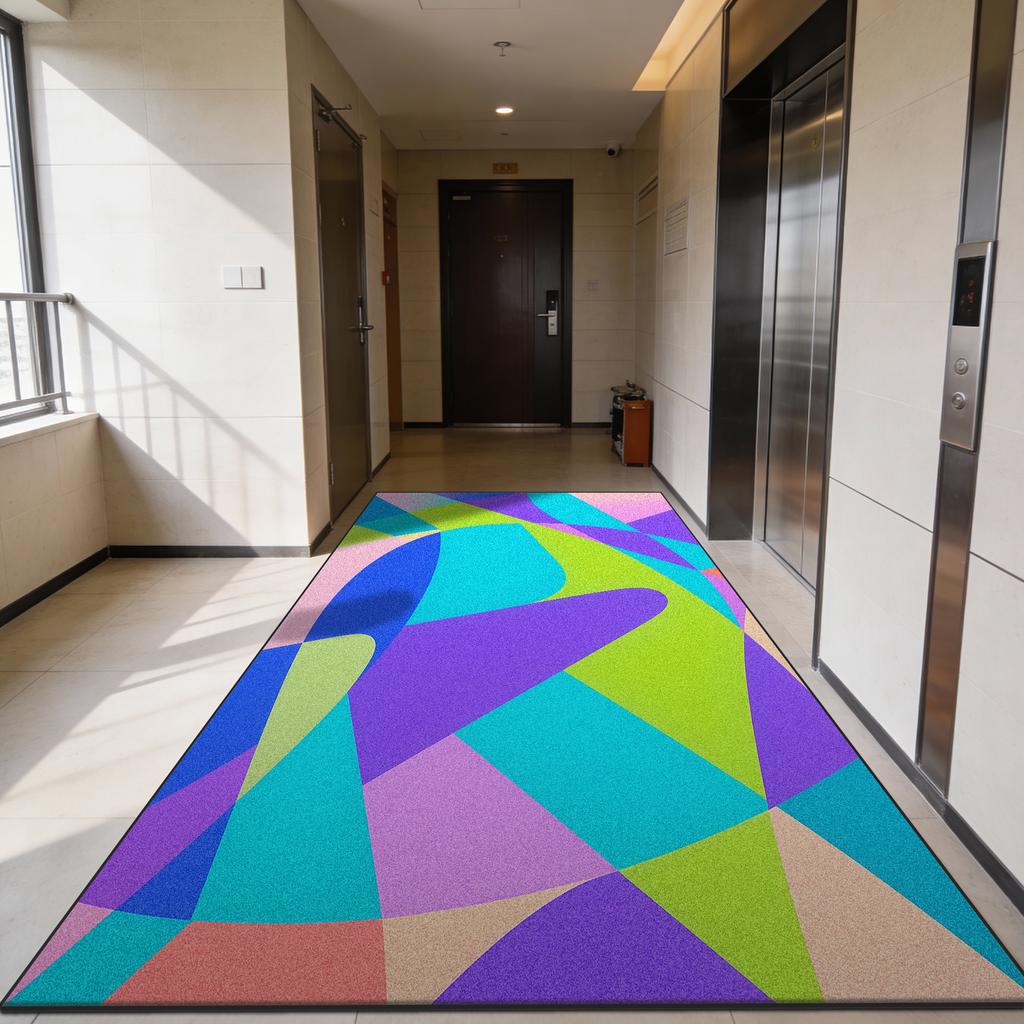 Modern Abstract Dopamine Style Entryway Carpet Fashion Decoration Foldable Washable Door Mat Home Living Room Non-slip Large Rug