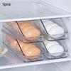 Refrigerator Rolling Egg Dispenser Organizer Stackable Hold 5 Eggs Storage Box