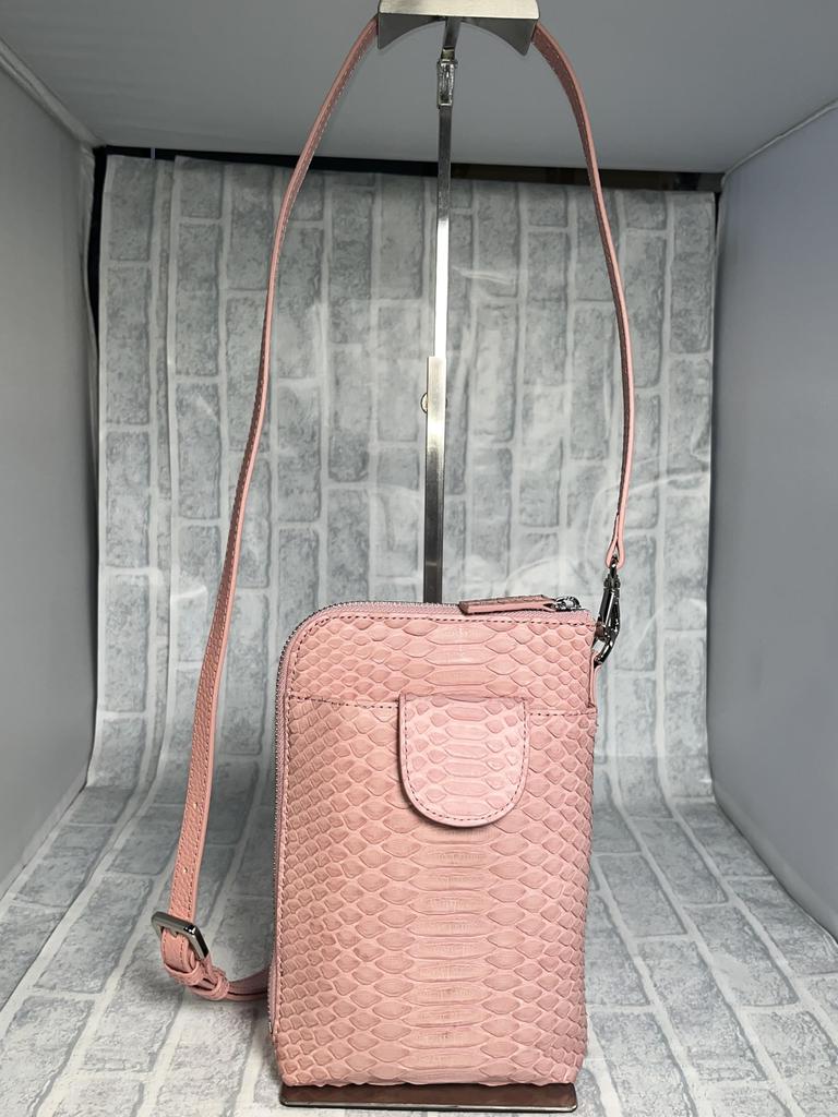 Smartphone Pochette 3WAY Python Genuine Leather Shoulder Bag with Coin Case for Women and Men Black Snakeskin Snakeskin Smartphone Pochette Pochette