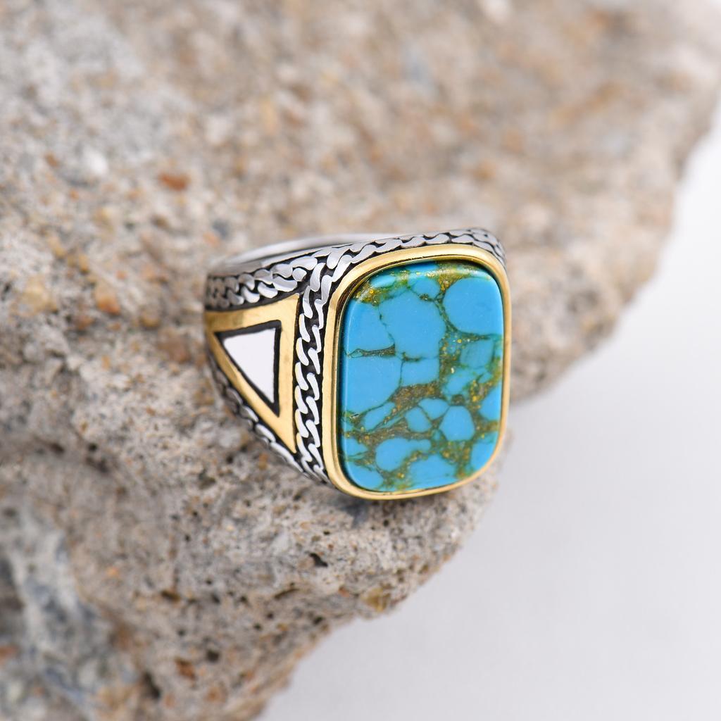 R3427 Мужские высококачественные кольца из нержавеющей стали 316L с ониксом разных форм, трендовые украшения