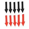 Black/Red Long Arrow Pipeline Label PVC Adhesive Self-adhesive Paper PVC Arrow Sticker Office