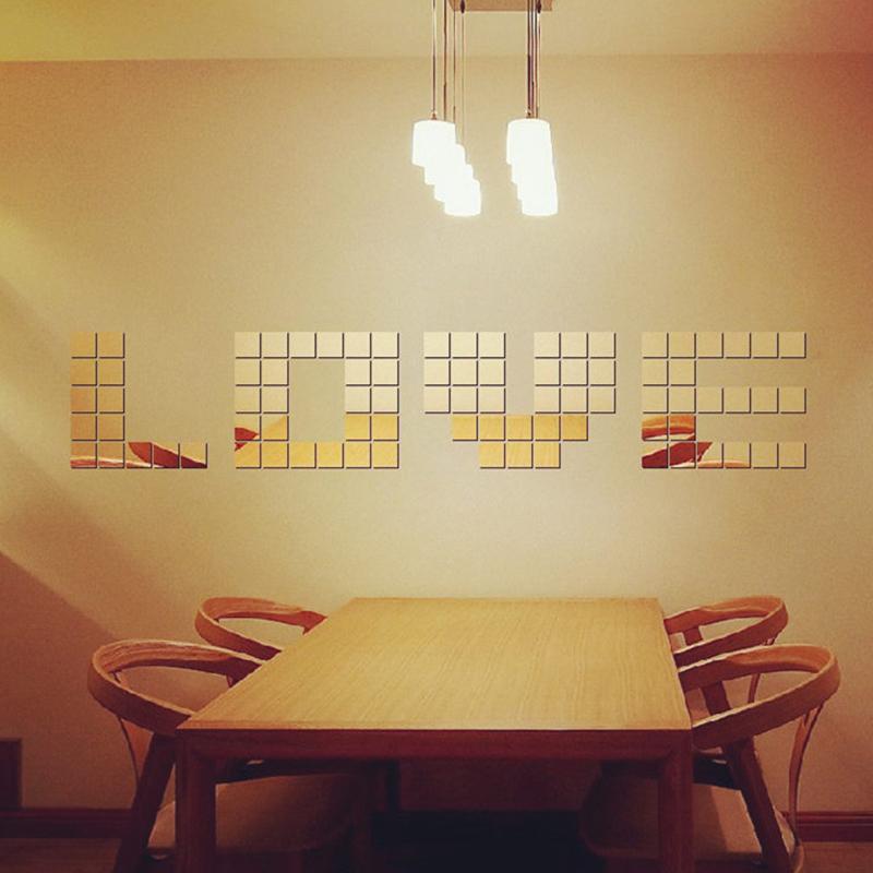 100 шт./лот 2x2 см Мини Квадратные Стеклянные Зеркальные Мозаичные Плитки Для Стен Ванной Комнаты DIY Домашний Декор Поделки Настенные Художественные Декоры