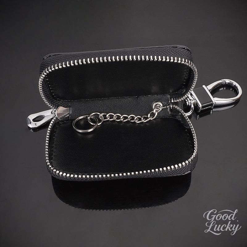 Leather Car Key Case Key Wallet Zipper For Mercedes Benz A C E S G Class GLC CLE GLB GLS W177 W213 Auto Interior Accessorie VF6