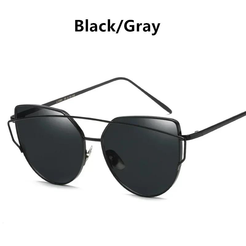 Новые модные винтажные зеркальные женские солнцезащитные очки «кошачий глаз» из розового золота, металлические светоотражающие плоские линзы, туристические солнцезащитные очки Mulyi-color Style