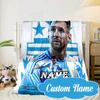 Custom Name Argentina's Messi Celebration Blanket bed sofa Blanket Flannel Blanket for Camping, Hiking, Picnic Essentials,gift for Fan family