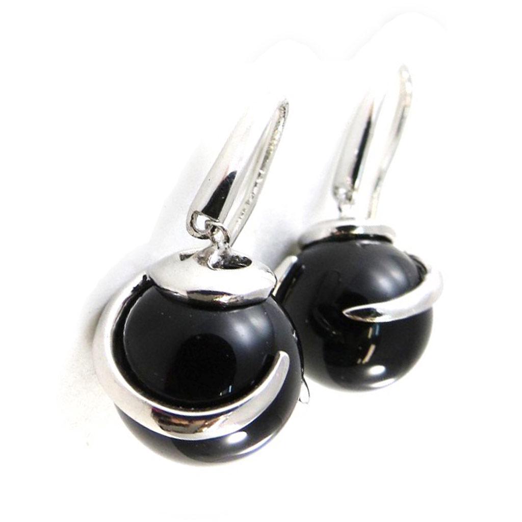 Les Trésors De Lily [I9854] - Серебряные серьги «Рут» с ониксом