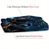 Quilt Cover 3D Printed Cartoon Anime Wolf Duvet Comforter  Polyester Soft And Comfortable Night Sky Bedding Sheets Sets