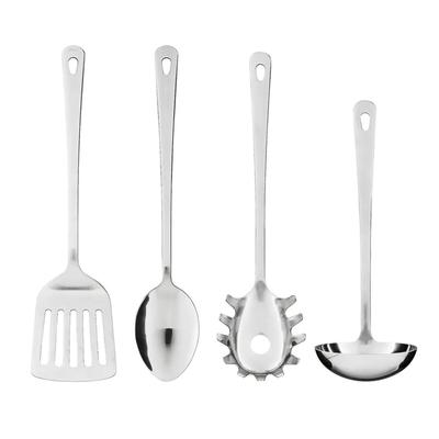 Набор кухонных принадлежностей из нержавеющей стали: ложка и лопатка, дуршлаг/ложка для супа/сервировочная ложка/грабли для порошка