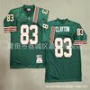 Mens Vintage NFL-Style Embroidered Football Jersey Dolphin Team 13 Orange Black White Cotton Training Shirt