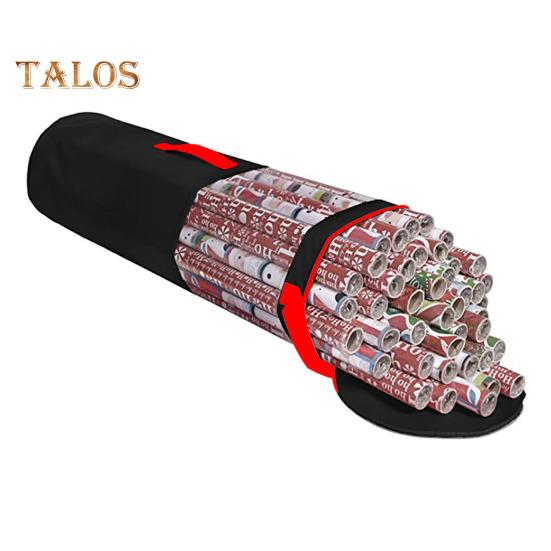 Органайзер для хранения подарочной упаковочной бумаги с ручкой и застежкой-молнией. Большой вместительный водонепроницаемый портативный держатель для упаковочной бумаги.