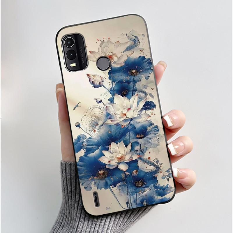 Black Case For Nokia G11 Plus Unique Design Black Cat Holding A Basket Pattern Shell Jelly Color Anti-scratch Soft Casing