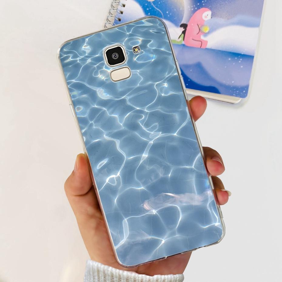Красивый чехол с принтом для Samsung Galaxy J6 J6+ J600G J610G Мягкая силиконовая задняя крышка из ТПУ для чехлов телефона Samsung J6 J 6 Plus 2018