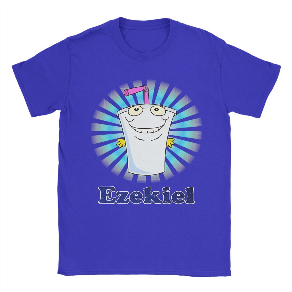 Смешные футболки Aqua Teen Hunger Force Ezekiel для унисекс, с круглым вырезом, из чистого хлопка, с коротким рукавом, новинка, топы