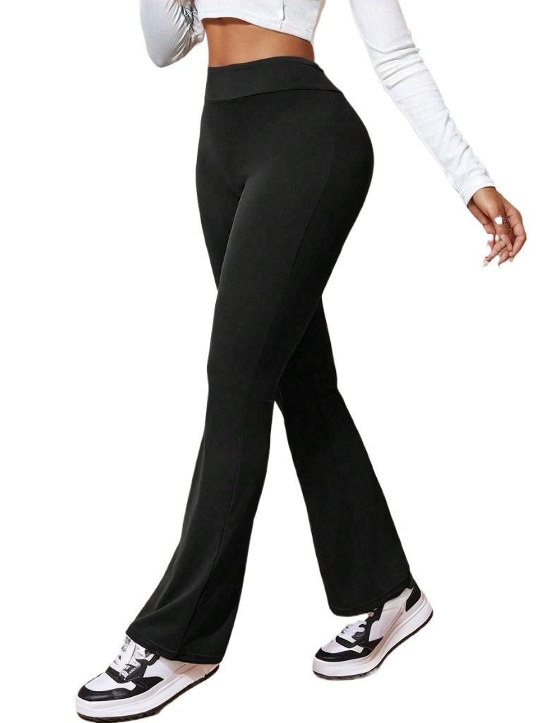 Rose Beauty A Solid Бег Спортивные Йога Scrunch Леггинсы Расклешенные Брюки Высокая Талия Тонкие Фитнес Брюки