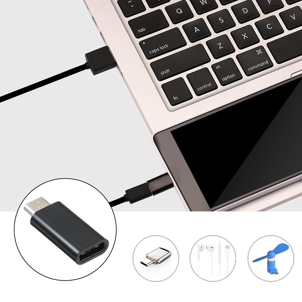 Разъем преобразования типа C в Micro USB, адаптер для синхронизации данных с гнезда на штекер, белый