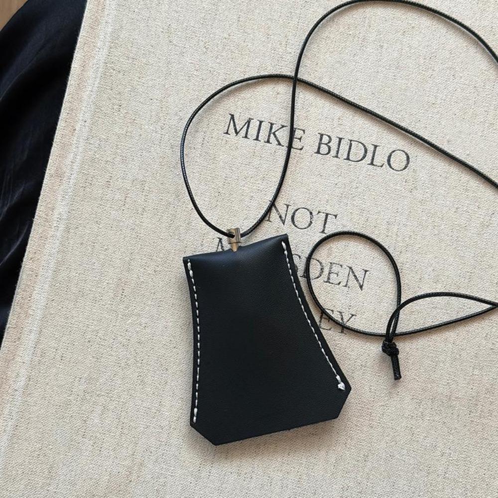 Leather Sunglasses Clip Storage Hanging Rope Hanging Neck Pouch Eyeglasses Storage Bag Pendant